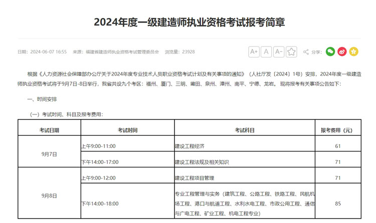 福建省龙岩市2024年一级建造师考试报名已公布.jpg