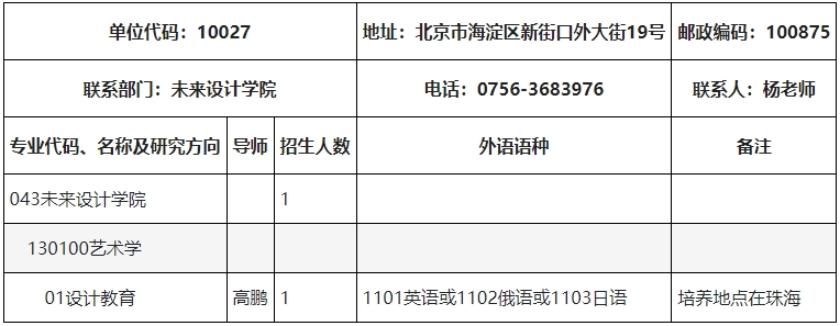 北京师范大学未来设计学院2025年学术学位博士研究生.png