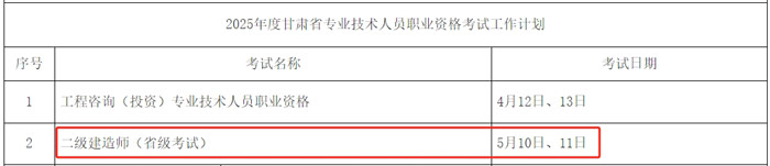 甘肃省陇南市2025年二级建造师考试时间2.jpg