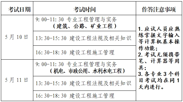 宁夏回族自治区2025年度二级建造师执业资格考试时间、科目、及方式.png