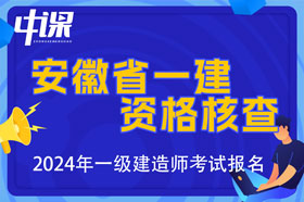 安徽省2024年一级建造师考试资格核查