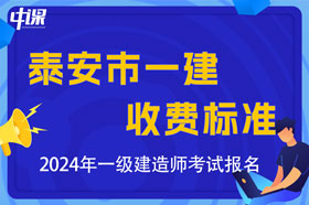 山东省泰安市2024年一级建造师考试收费标准