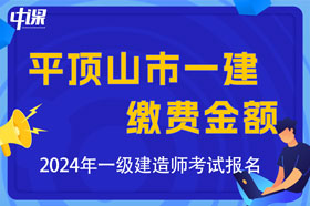 河南省平顶山市2024年一级建造师考试缴费金额及办法