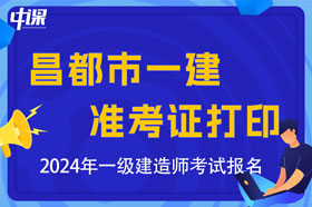 西藏昌都市2024年一级建造师考试准考证打印