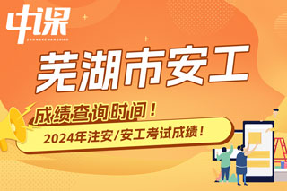 安徽省芜湖市2024年中级注册安全工程师考试成绩查询时间