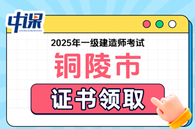 安徽省铜陵市2025年度一级建造师职业资格考试证书领取
