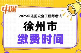 江苏省徐州市2025年中级注册安全工程师缴费时间与缴费金额