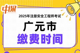 四川省广元市2025年中级注册安全工程师缴费时间与缴费金额