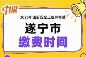 四川省遂宁市2025年中级注册安全工程师缴费时间与缴费金额