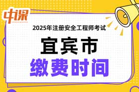 四川省宜宾市2025年中级注册安全工程师缴费时间与缴费金额